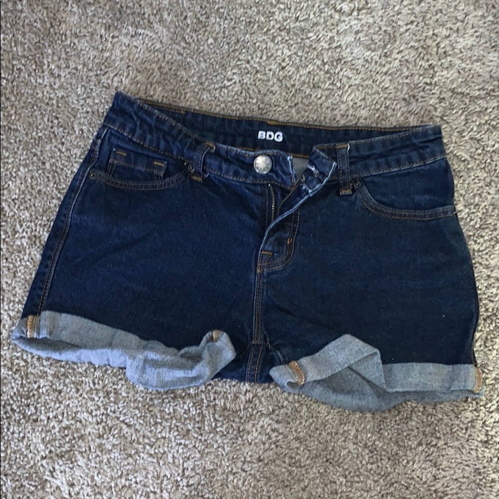 high waisted denim shorts